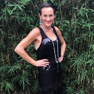 NWOT navy blue flapper dress